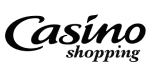 Logo affichant les mots « Casino shopping » en police stylisée.