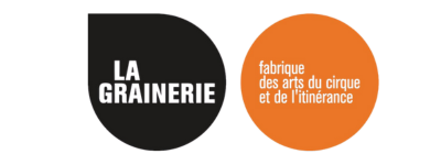 Logo avec un cercle noir contenant