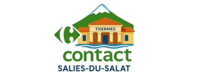 Logo représentant un bâtiment thermal portant la mention