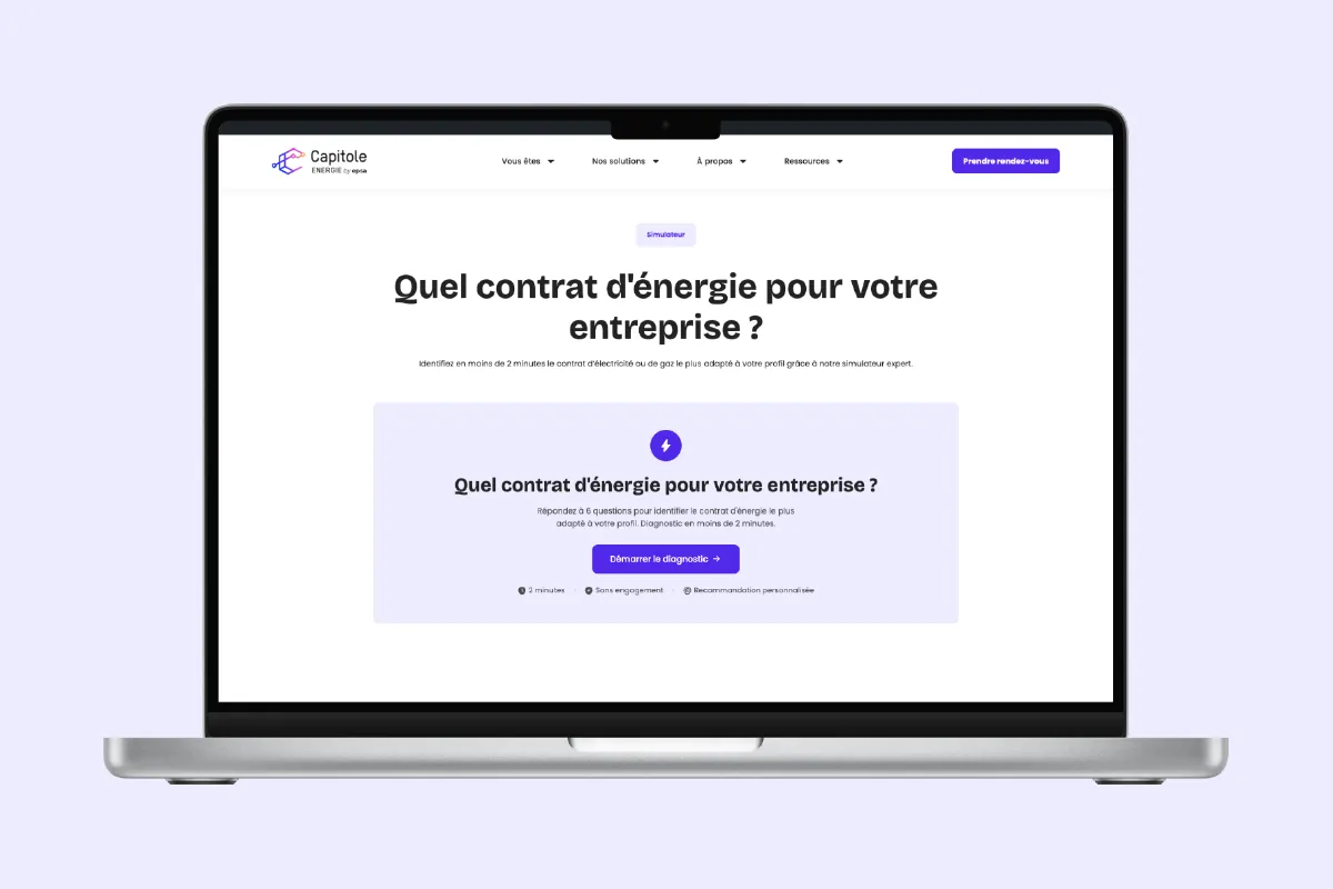Simulateur contrat énergie entreprise
